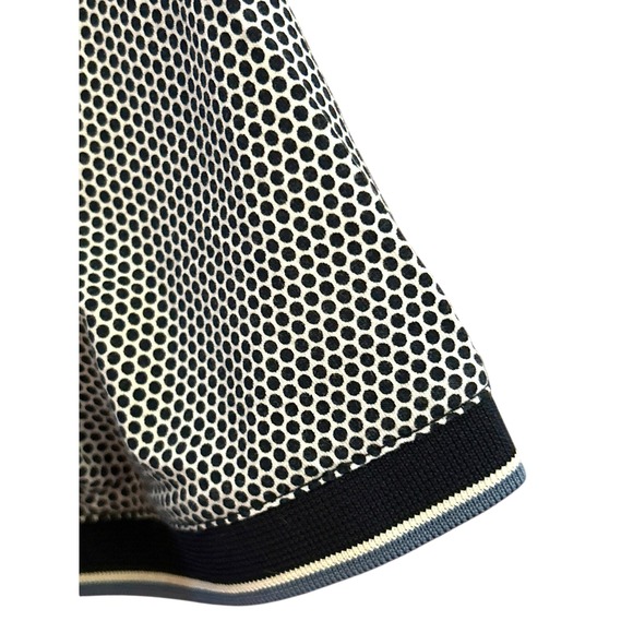 Ted Baker Men's Polo Shirt Size 3 Navy & White Polka Dot Pattern Cotton Blend - Picture 5 of 5